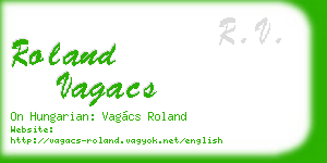 roland vagacs business card