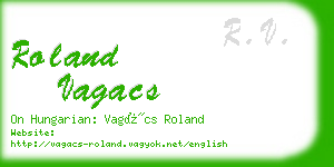 roland vagacs business card